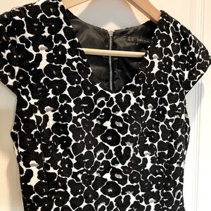 Black and white print dress